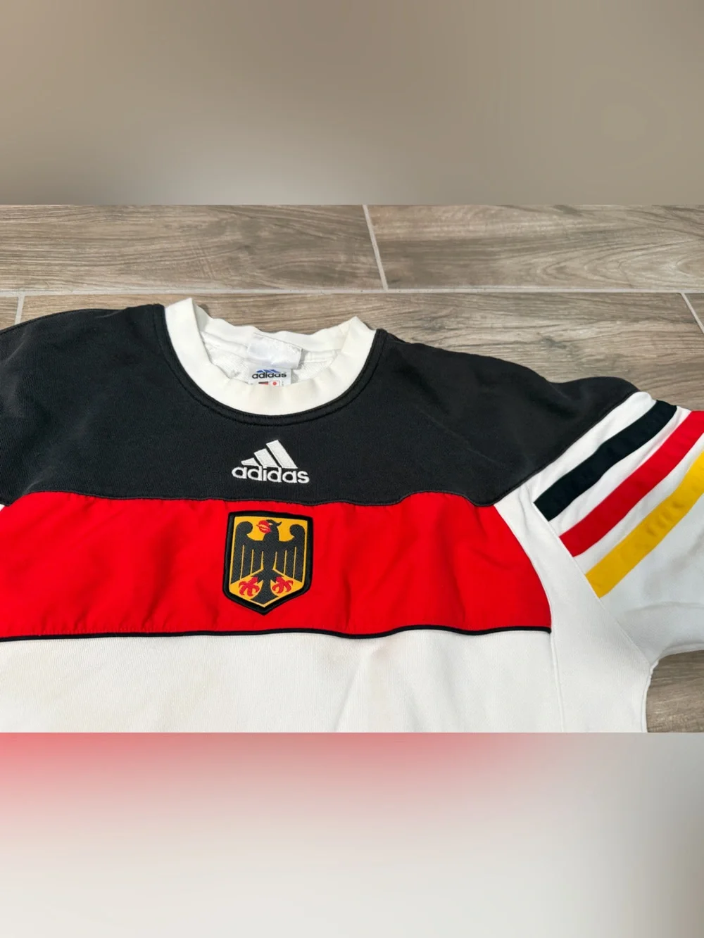 VINTAGE 90s Germany Soccer Adidas Crewneck Pullover | Men’s Small Deutschland